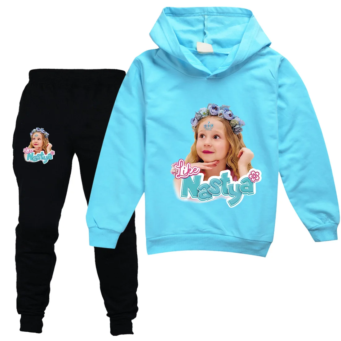 Russia Like Nastya Clothes Set Kids Cartoon Hoodies & Sweatshirts Pants 2pcs Sets Toddler Girls Outfits Junior Boys Sportsuits