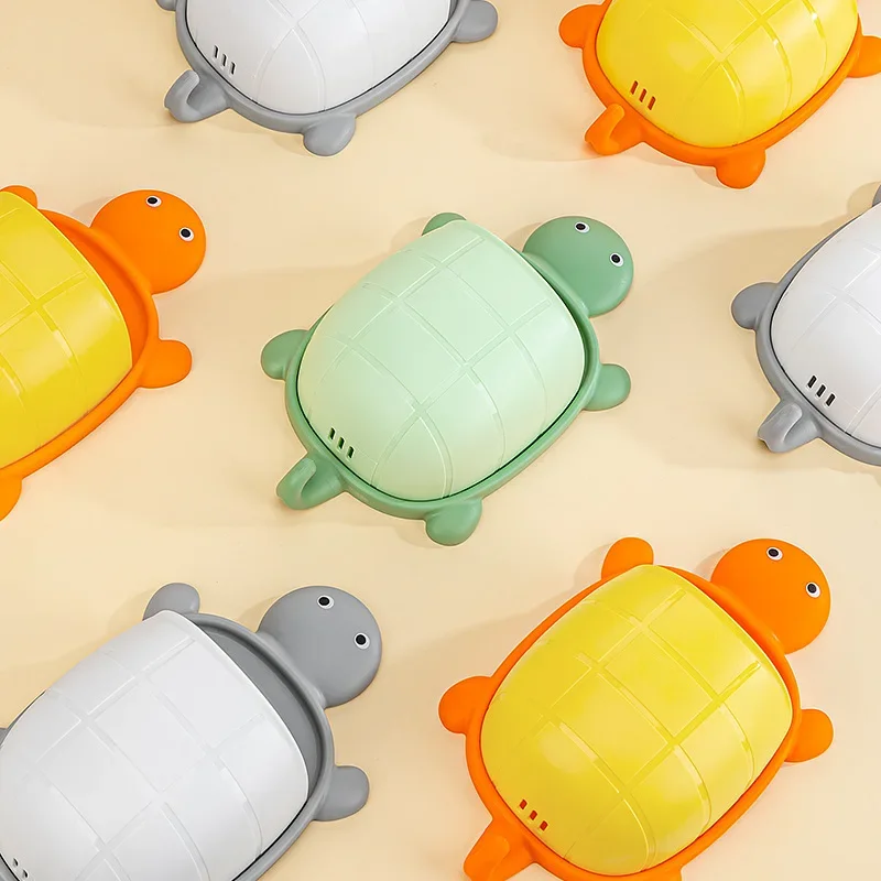 1/2PCS With Drainage Design Cartoon-themed Storage Rack Hollow Design Storage Container Turtle Shape Wall Mounted Organizer