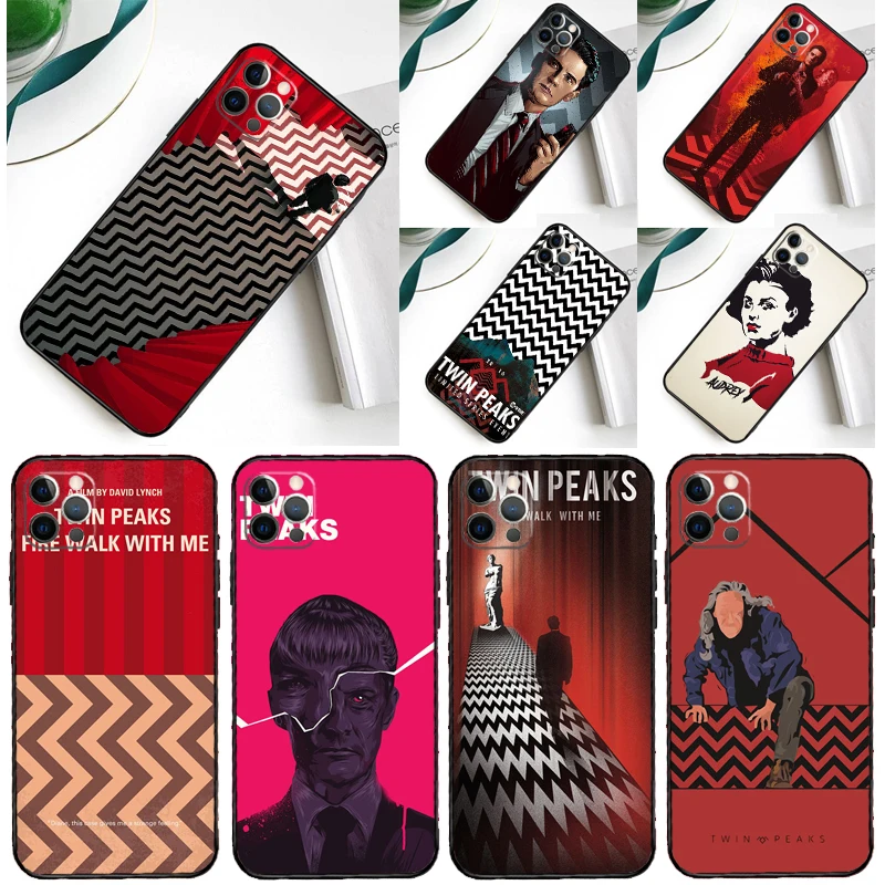 Twin Peaks Phone Case For iPhone 16 15 Pro Max 12 13 Mini 11 14 Pro Max XR 16 15 Plus 16e Cover Coque