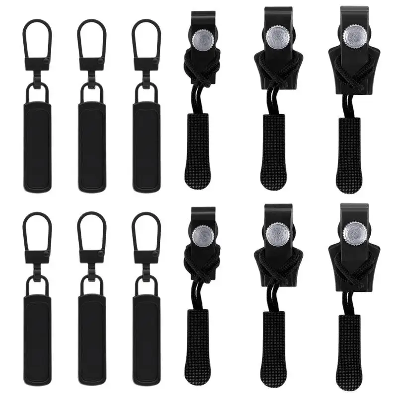 Zipper Head Replacement Set Of 12 Zipper Head Puller Metal Quick Repair Tool 3 Different Sizes Zipper Pull Replacement Beginners