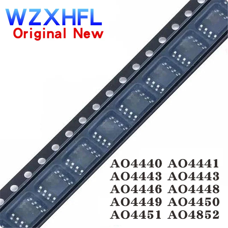 10PCS New AO4440 AO4441 AO4443 AO4444 AO4446 AO4448 AO4449 AO4450 AO4451 AO4852 SOP-8 MOS FET Chipset IC