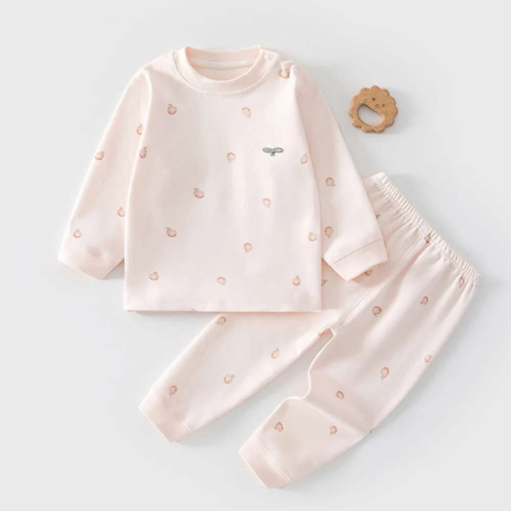 Baby Clothing Sets Combed Cotton Long Sleeve Tops Pants Two Pieces Spring Autumn Infant Outfits For Boys And Girls