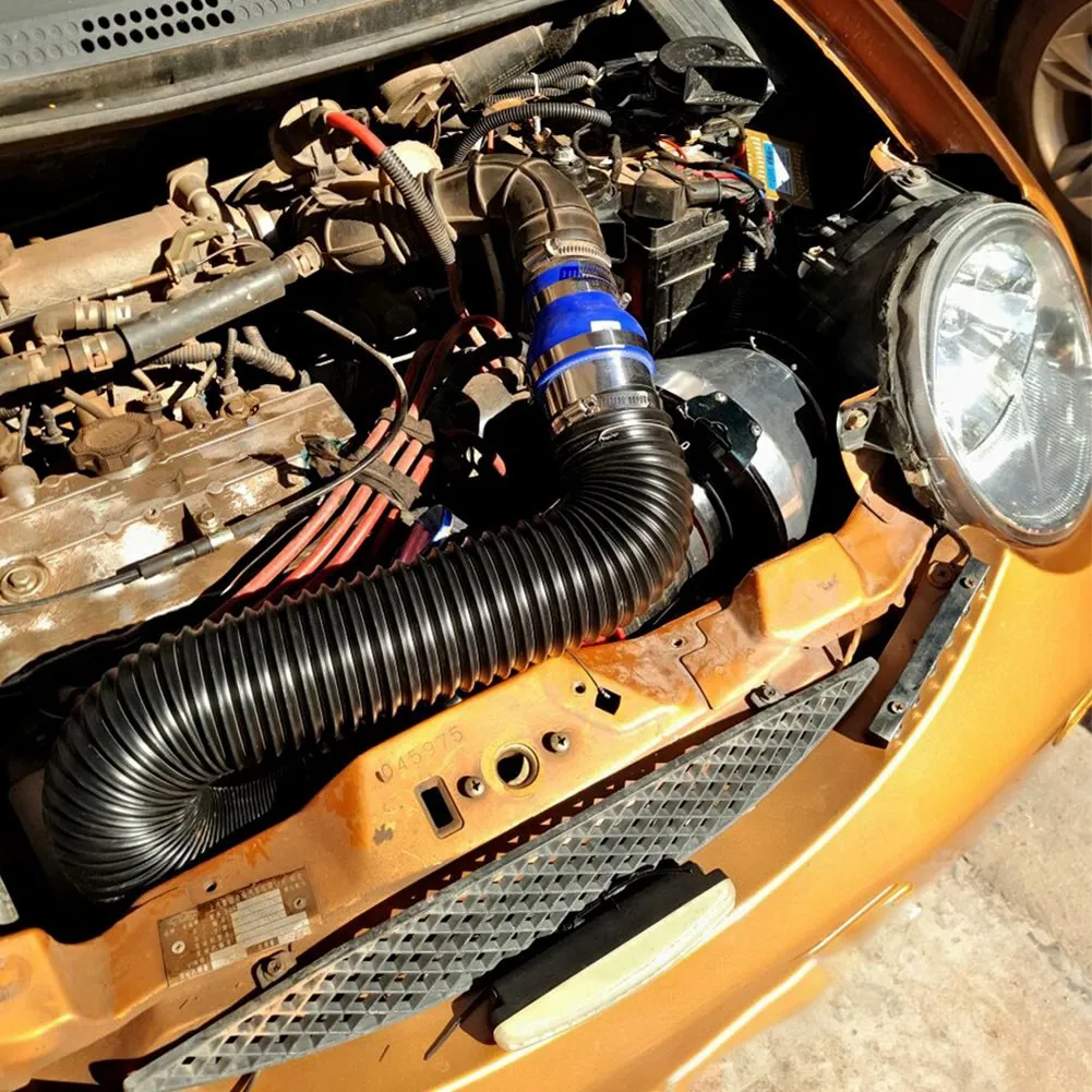 

Dependable-Universal Flexible Car Engine Cold Air Intake Hose Inlet Ducting Feed Tube Pipe With Connector