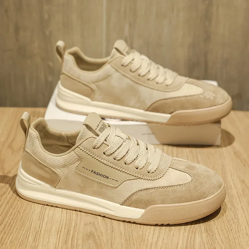 

High Quality Men Outdoor Antiskid Sneakers 2025 New Casual Leather Running Board Shoes New Fashion Skateboarding Vulcanized Shoe