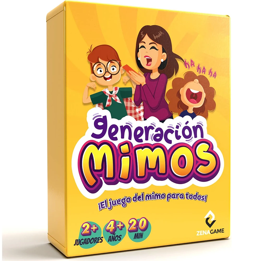Generación Mimos Juego de Mesa Familiar Divertido con 400 Mímicas para Niños y Adultos Juego de Cartas de Mímica