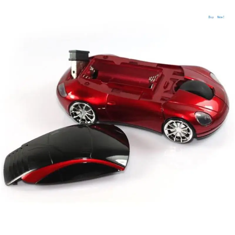 2.4G 1600DPI Mouse USB Receiver Wireless LED Light Car Shape Optical Mice