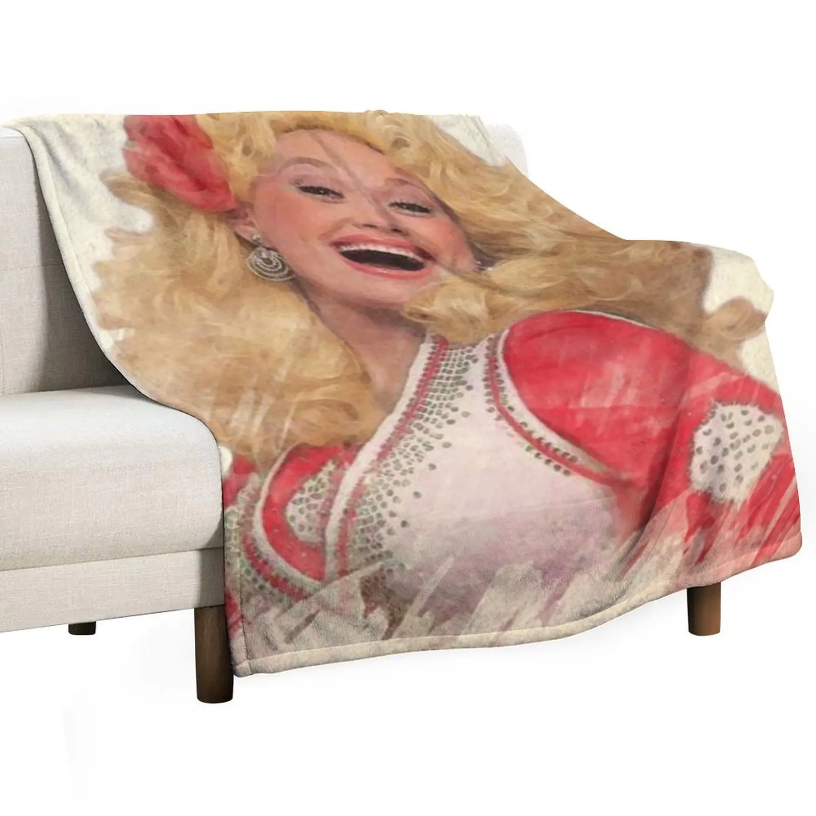 

Dolly Parton - Watercolor Throw Blanket Multi-Purpose Blankets For Bed for babies warm winter Blankets