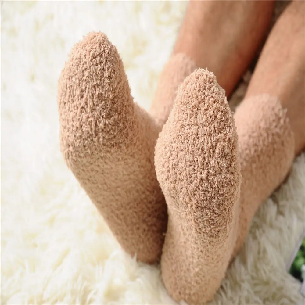 男性と女性のためのカシミヤベルベットソックス,非常に快適,暖かい,睡眠,ベッド,床,家庭,冬