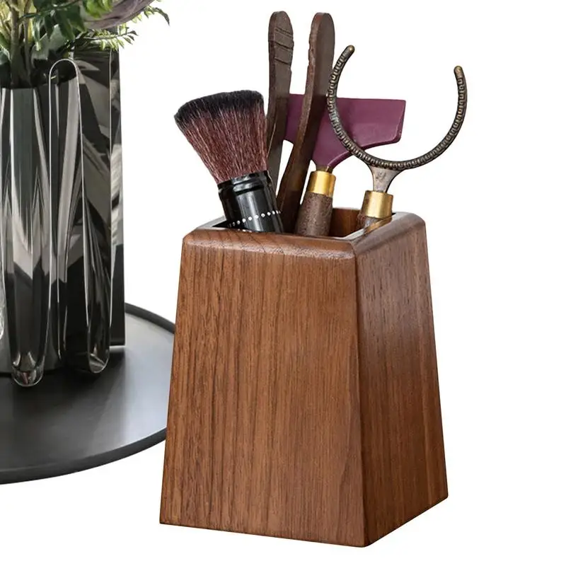 

Pencil Storage Holder Wood Tabletop Pencil Organizer Multi-Purpose Desktop Stationery Pen Organizer For School Child Room Home