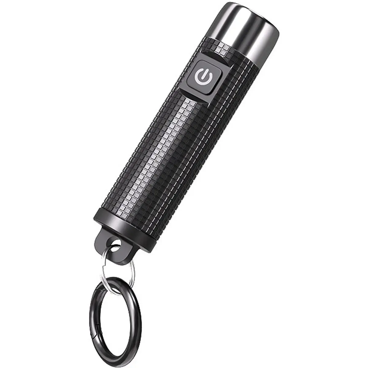 LED Keychain Flashlight 500LM Miniature Pocket Lantern Type-C Rechargeable Torch Magnetic Work Light Camping Light