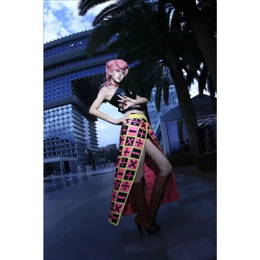 Peluca de Disfraz de Anime para Mujer, Estilo Trish Una de JoJo's Bizarre Adventure, para Halloween, Fiestas ACGN, Actuaciones y Sesiones de Fotos