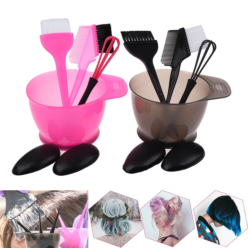 5Pcs/Set Household Hair Salon Hairdressing Set Hair Colouring Brush And Bowl Set Bleaching Dye Kit Beauty Comb