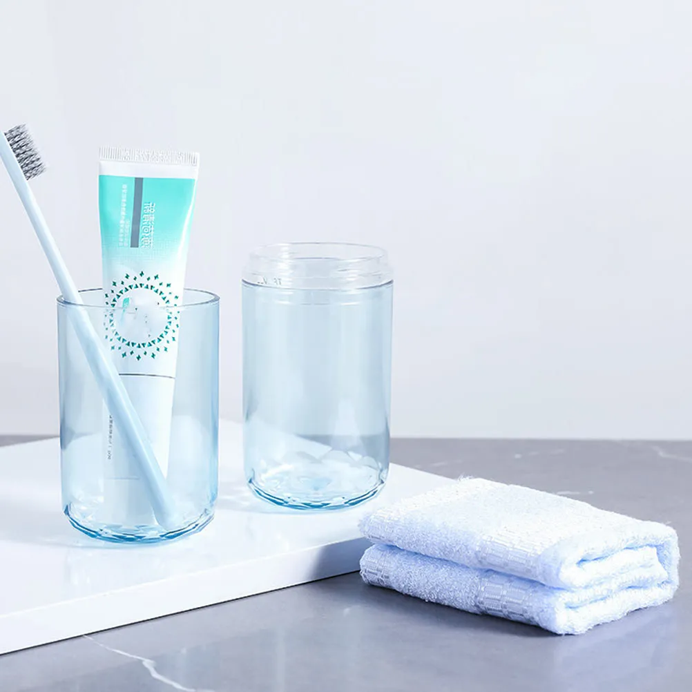Travel Toothbrush Cup with Toothpaste Case – Portable Lightweight Compact Bathroom Organizer