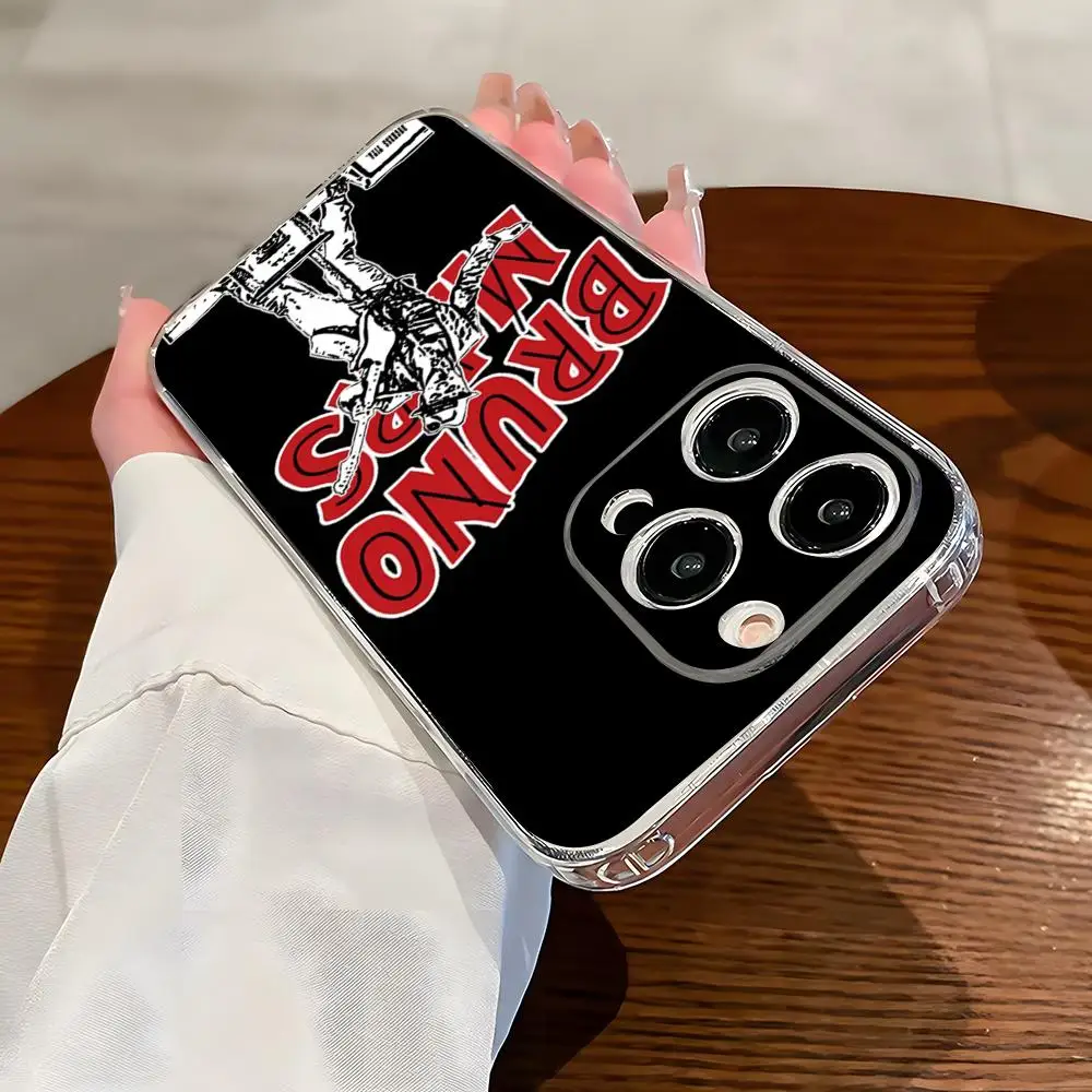 Bruno Mars Handyhülle für iPhone 17 Air 16 E 15 14 13 12 Mini 11 Pro Max Anti-Transparente Sturzsichere Schutzhülle