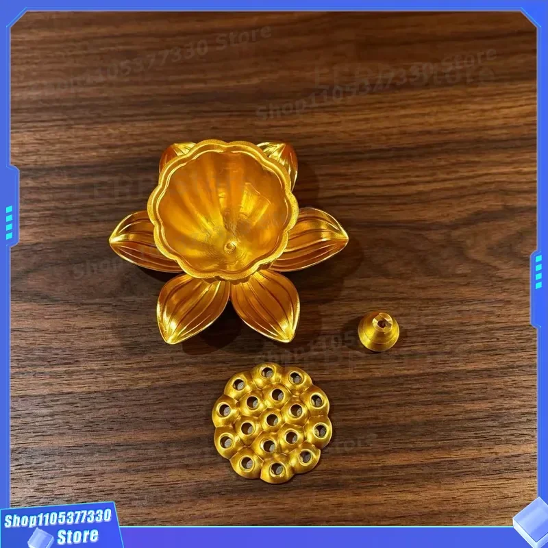 High Grade Brass Lotus Pod Incense Burner Home Decor for Bedroom Study Tea Room Meditation Ornament Decorative Crafts Gift