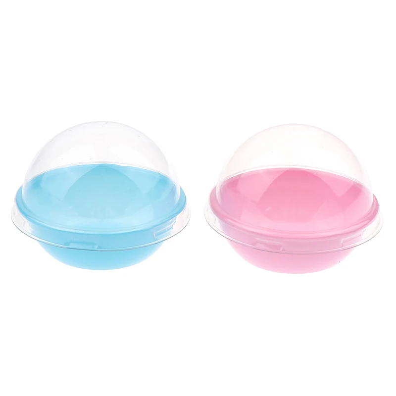 10Pcs Round Plastic Cake Box Packaging Egg-Yolk Puff Mooncake Container Transparent Packing Box With Lid Party Decoration