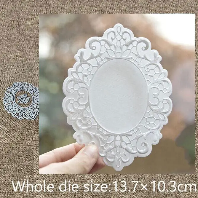 Lace Oval Metal Cutting Dies Stencil Scrapbooking Diy Album Stamp Paper Card Embossing Decor Craft Knife Mould