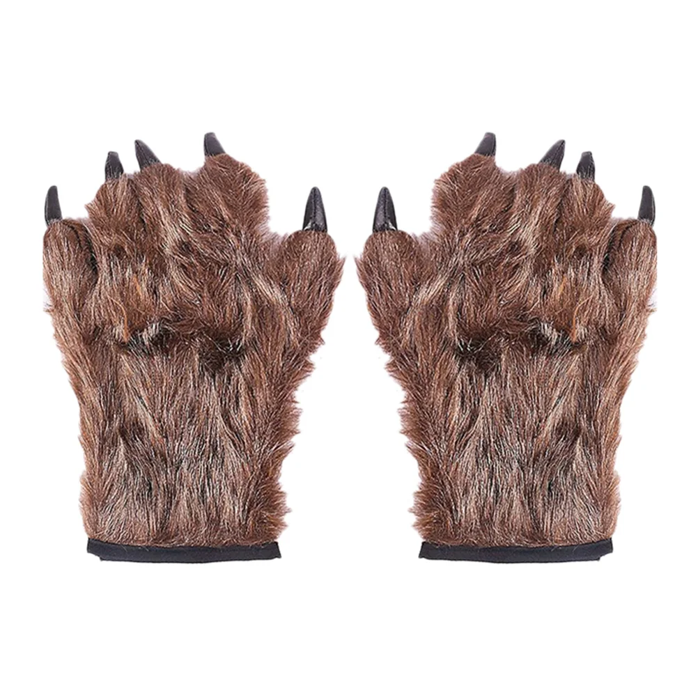 

1 Pair Halloween Horrible Gloves Animals Cosplay Costumes Party Dressing Prop Funny Werewolf Gloves Trick Props