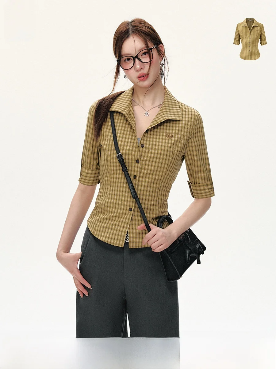 

Облегающий клетчатый женский кардиган миди све с застежкой на талии, внутренняя одежда, повседневный деловой кардиган на пуговицах, обычная длина