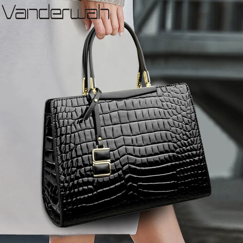 

Commuting Sac Alligator Patent Leather Shoulder Crossbody Hand Bags for Women 2025 Brand Luxury Handbags Women Bags Designer