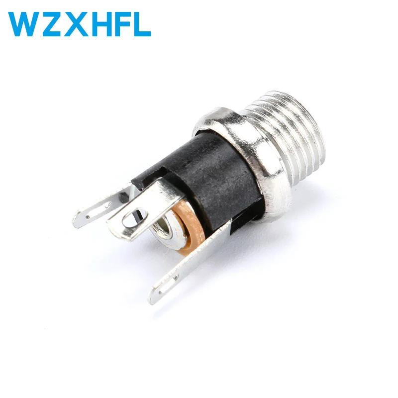 10PCS/Lot DC-025M DC025M Power DC Socket 5.5*2.1/2.5MM Jack connector With Nut 5.5*2.1 / 5.5*2.5