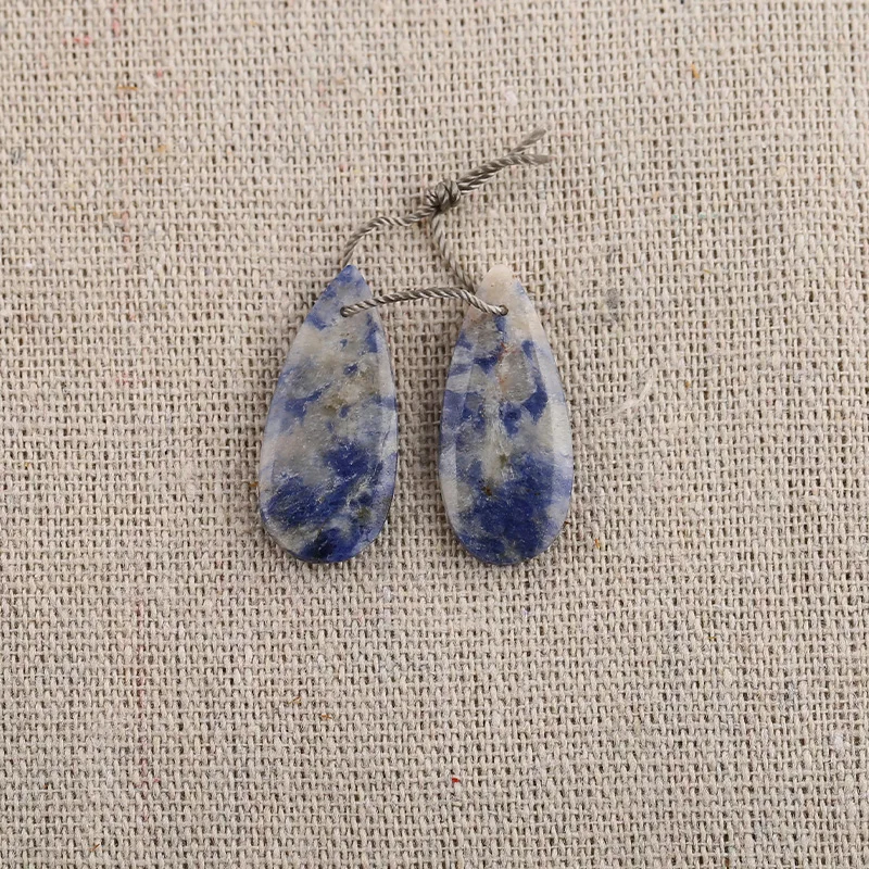 

B&F Water Drop Lapis Lazuli Pendant Beads, Handmade Natural stones beads, Polished Stones for jewelry Making Supplies