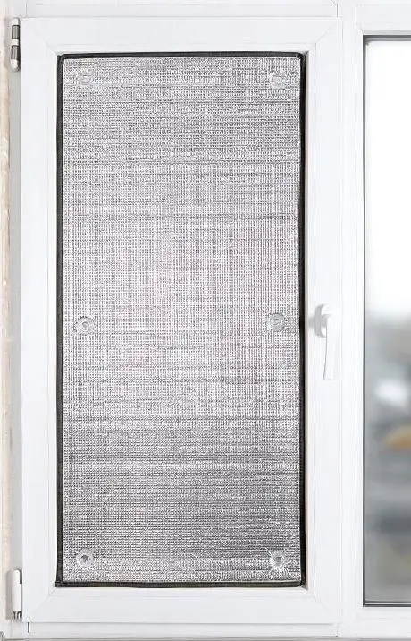 

Home Window Reflective Insulation Film 50x100cm Suction Cup Mount Heat Blocking Foil Sunroom Glass Cooling Privacy Protection