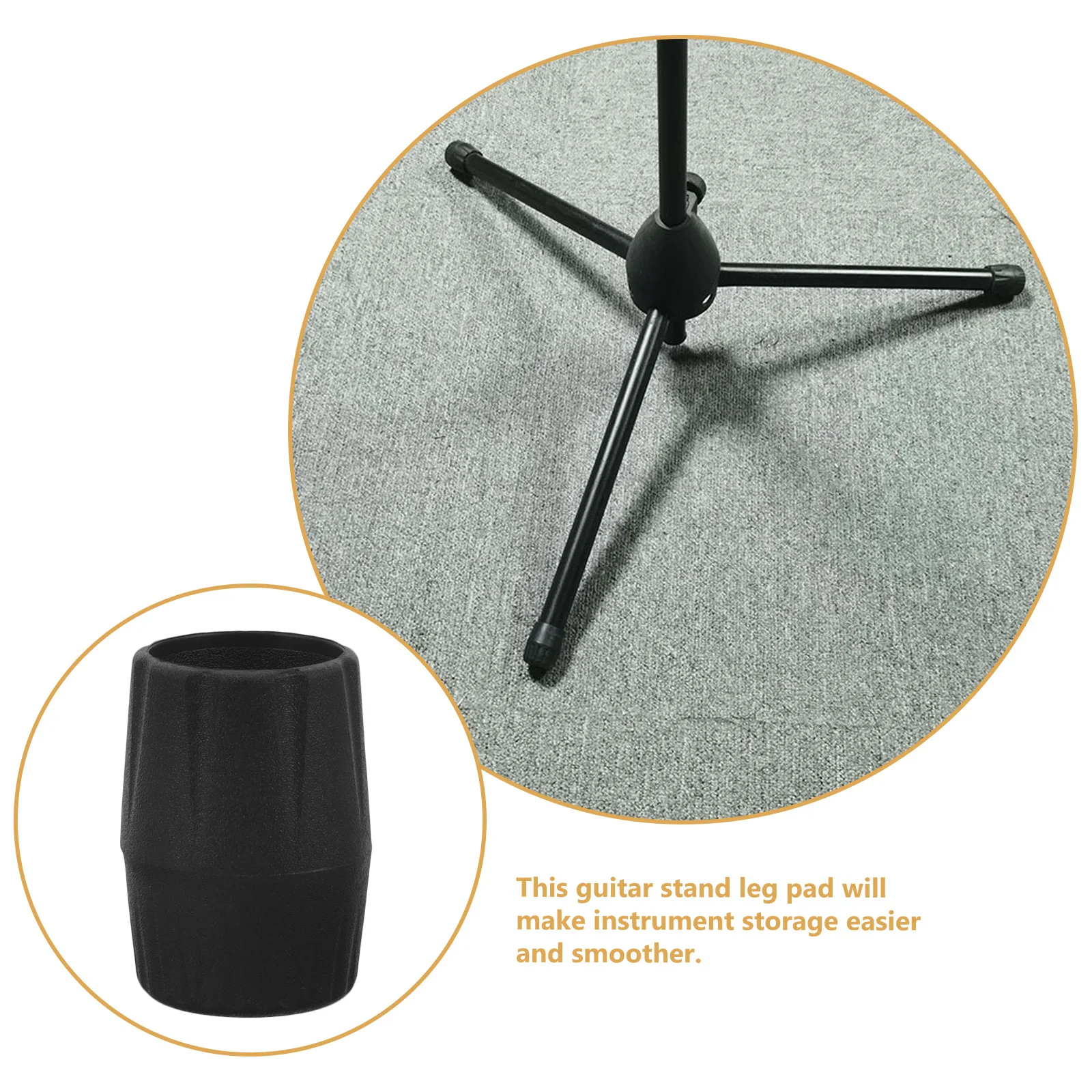 Set da 10 pezzi di 10 accessori per chitarra acustica, supporto per tappi per gambe, coperture in gomma, cuscinetto antiscivolo