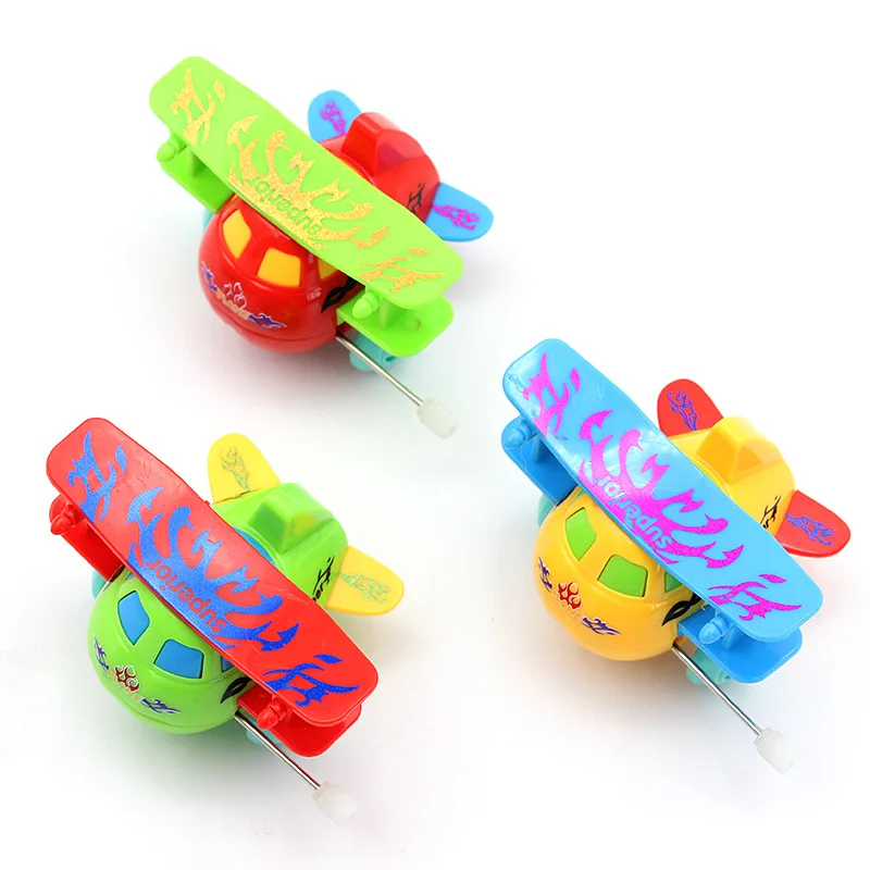 

Creative Wind-up Rotating Tumble Plane Clockwork Toys Cartoon Wind-up Toys Children's Wind-up Cartoon Small Plane Toy Gift