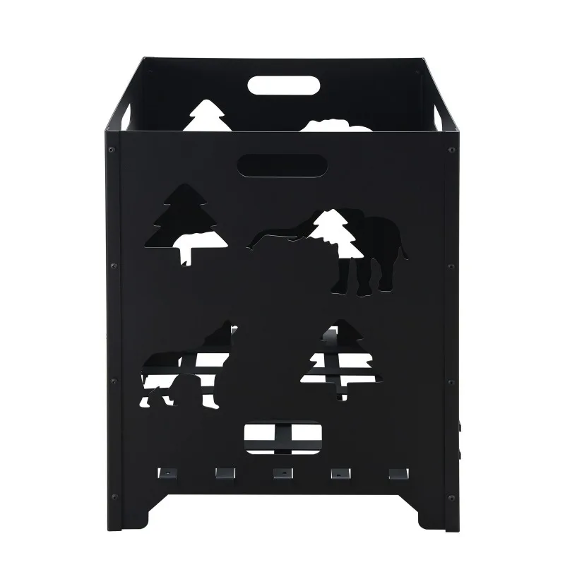 Folding large-capacity oven, camping incinerator, picnic charcoal oven y