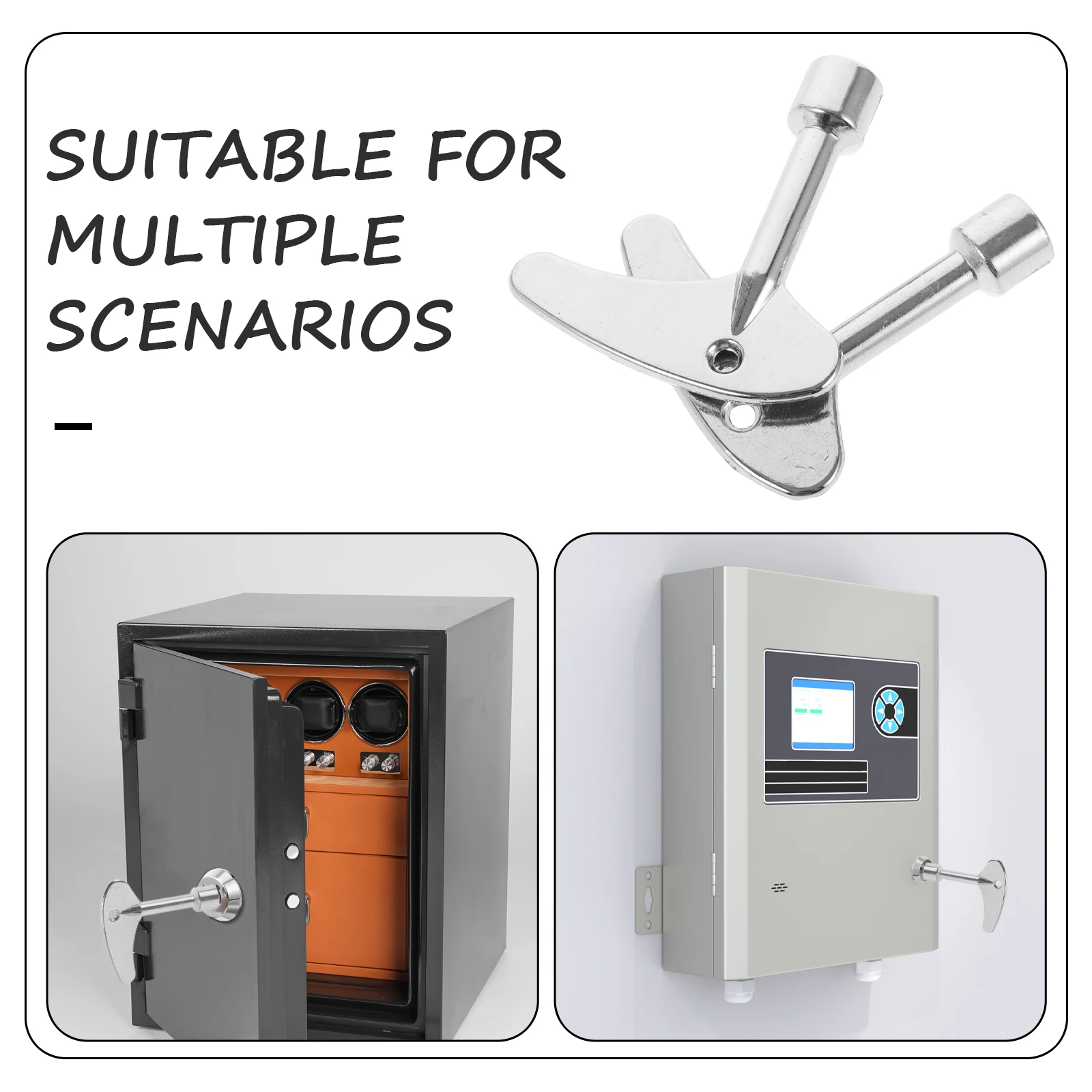 

2pcs Triangle Lock Keys for Cabinet Dustbin Zinc Alloy Multi-functional Utilities electric utility box triangle gas meter box