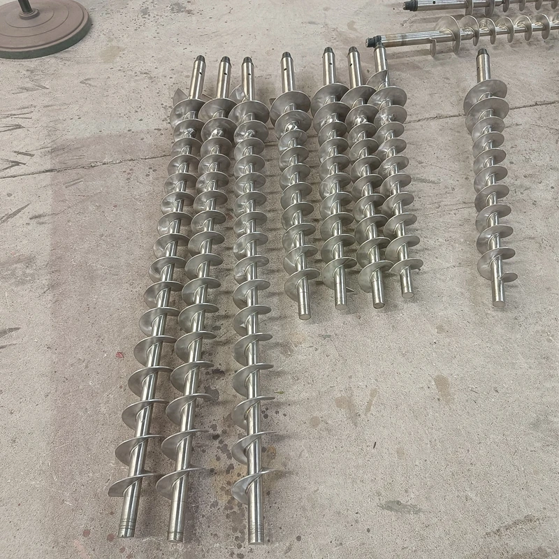 OEM Custom Spiral Auger Conveyor Parts Helical Blade Screw Shaft For Conveying System Feeder Machine