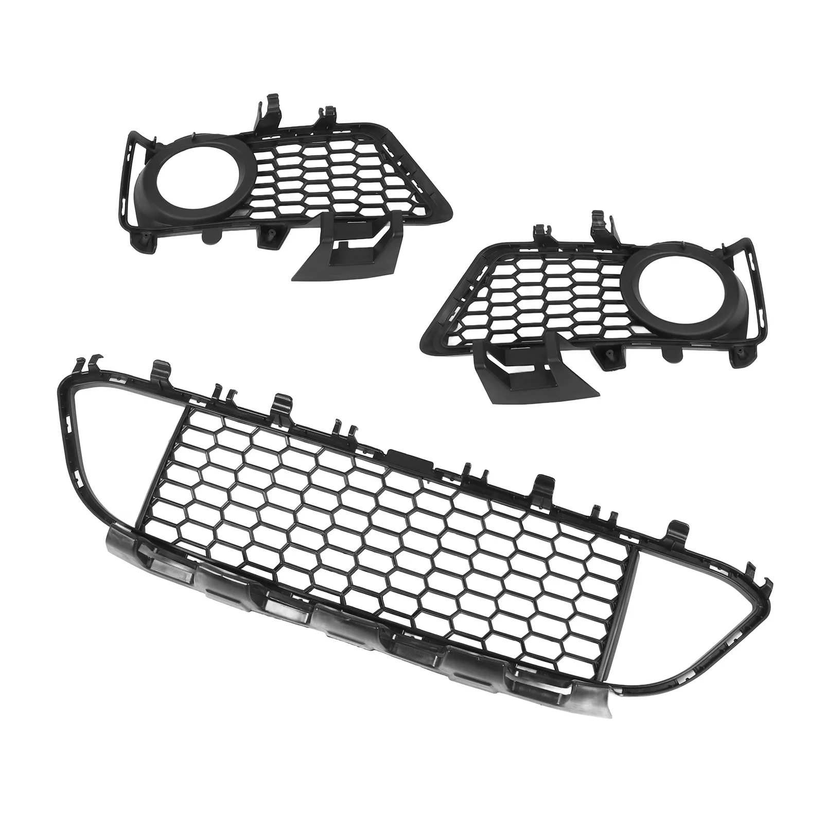 3PCS 앞 범퍼 그릴 51118054156 자동차 범퍼 센터 하단 그릴 트림 커버