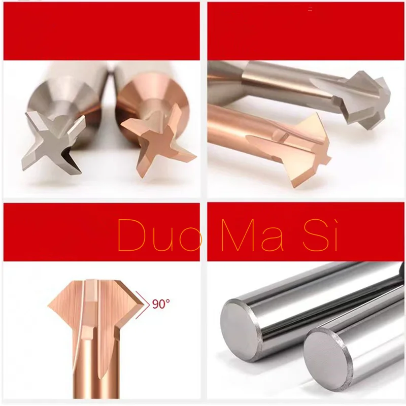 Fresa a doppia smussatura angolare anteriore posteriore smusso interno 90 60 gradi per foro metallico rimozione della sbavatura interna strumenti CNC