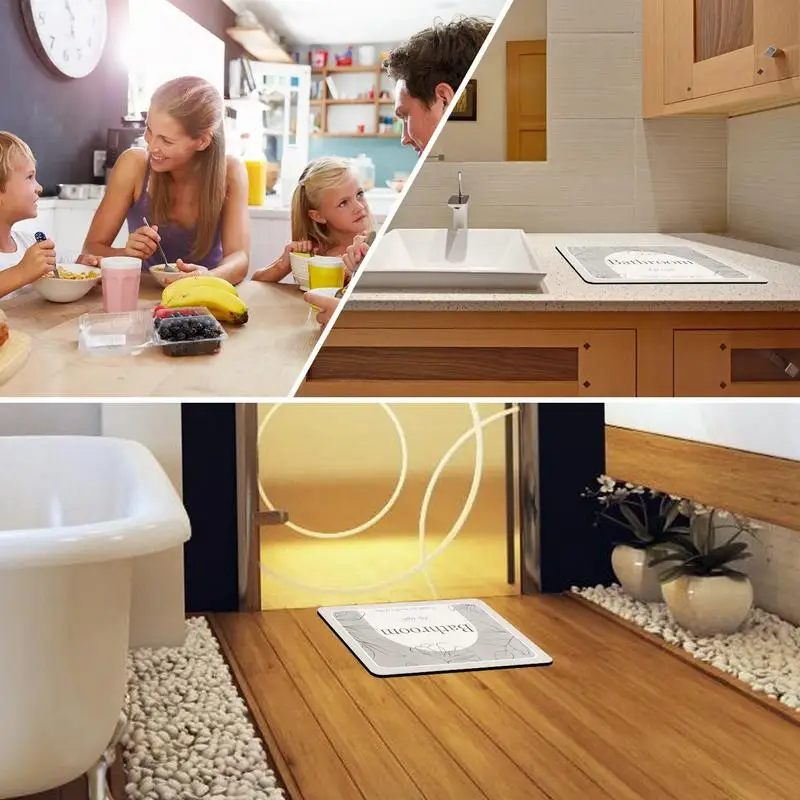 

Kitchen Faucet Mats Absorbent Table Coasters Dish Drainer Insulation Mats Drink Desk Coaster Quick Dry Non-Slip For Coffee Table