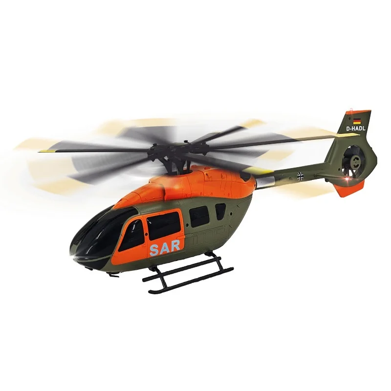 Explosive Six Channel Brushless Single Propeller Remote-Controlled Helicopter With  Streamer  Simulation  Military Model Toy