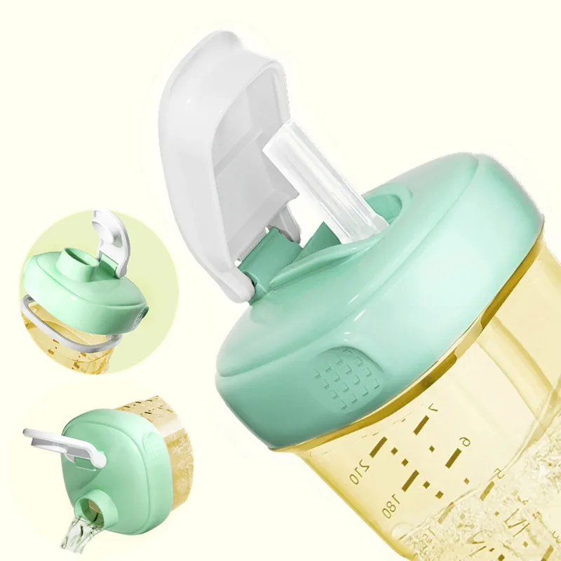 Baby Bottle Cover Replacement Silicone Cup Caps Kids Learning Drinking Cup Lid Baby Straw Cup Lid for Hegen Bottle Accessories