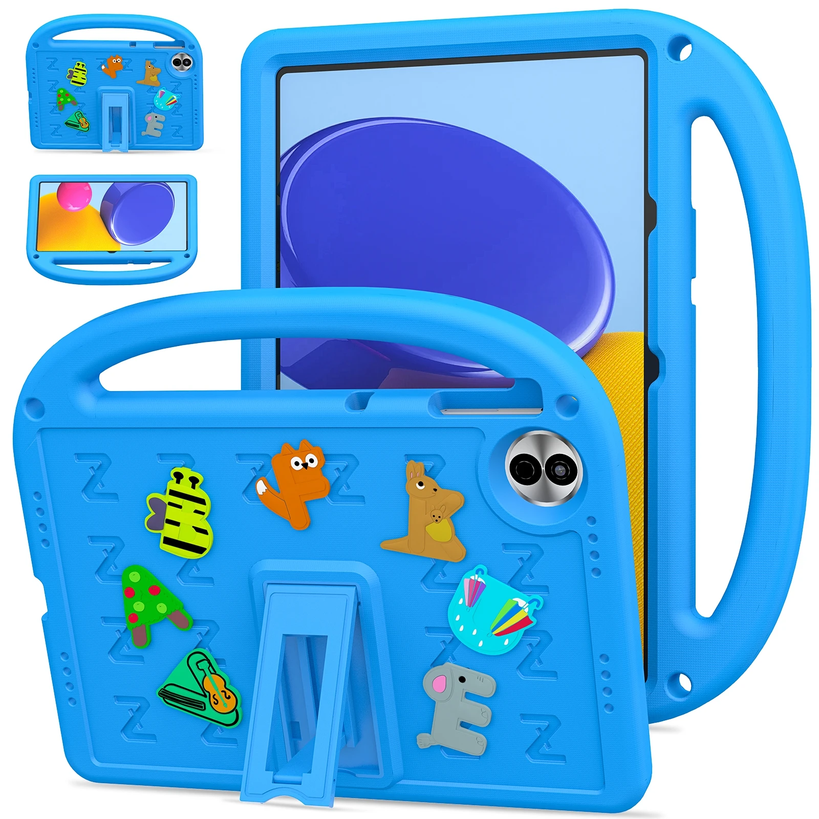 

For Honor Pad 10 Kickstand Case EVA + PC Tablet Protection Cover with Shoulder Strap - Blue