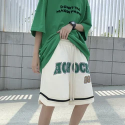 Mannen Boy Streetwear Letters Print Shorts Gestreepte Trekkoord Hip Hop Punk Sport Basketbal Losse Shorts Walking Home Loungewear