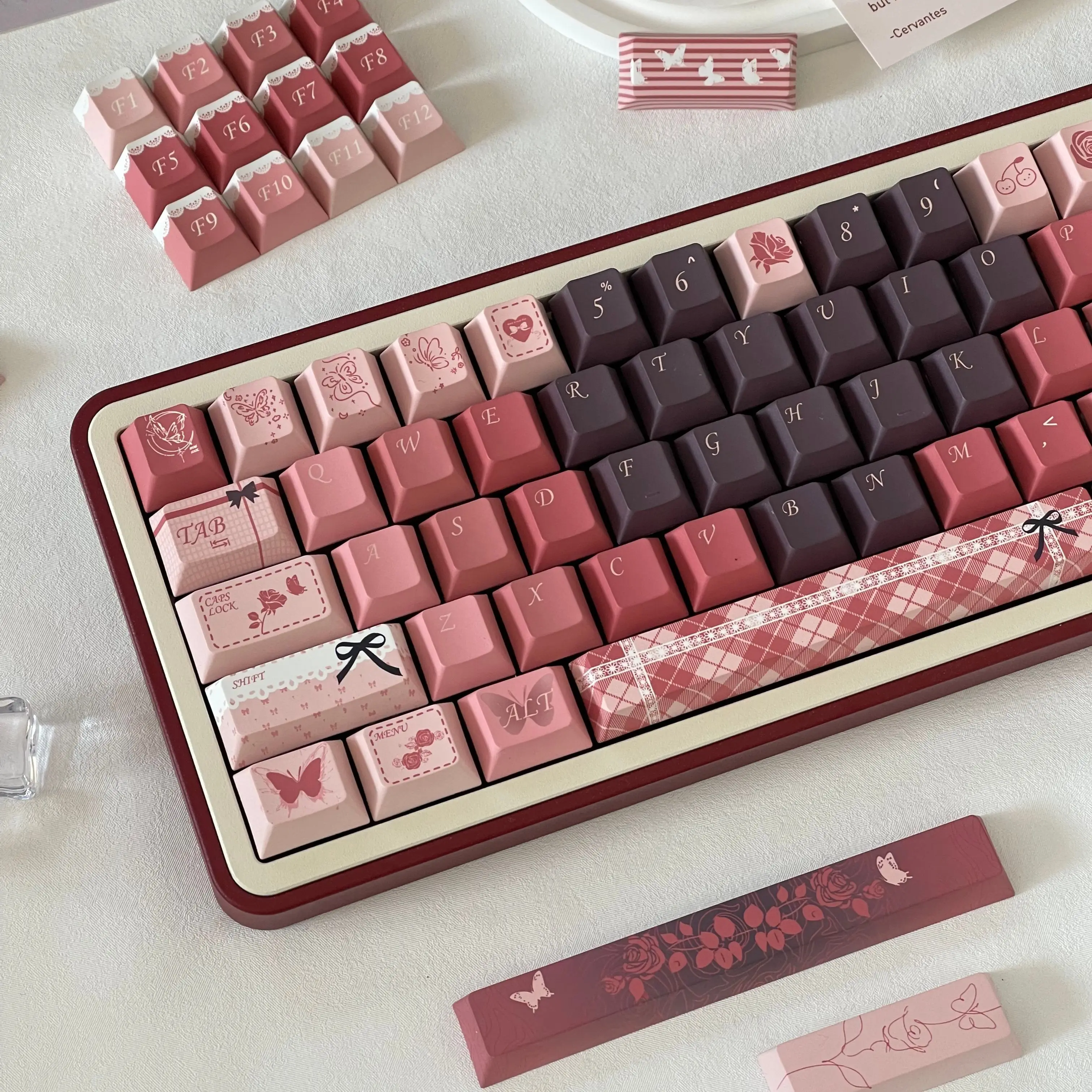 

Original Lost Rose Garden Keycaps Original height pbt five-sided sublimation customized personalized mechanical keyboard keycaps