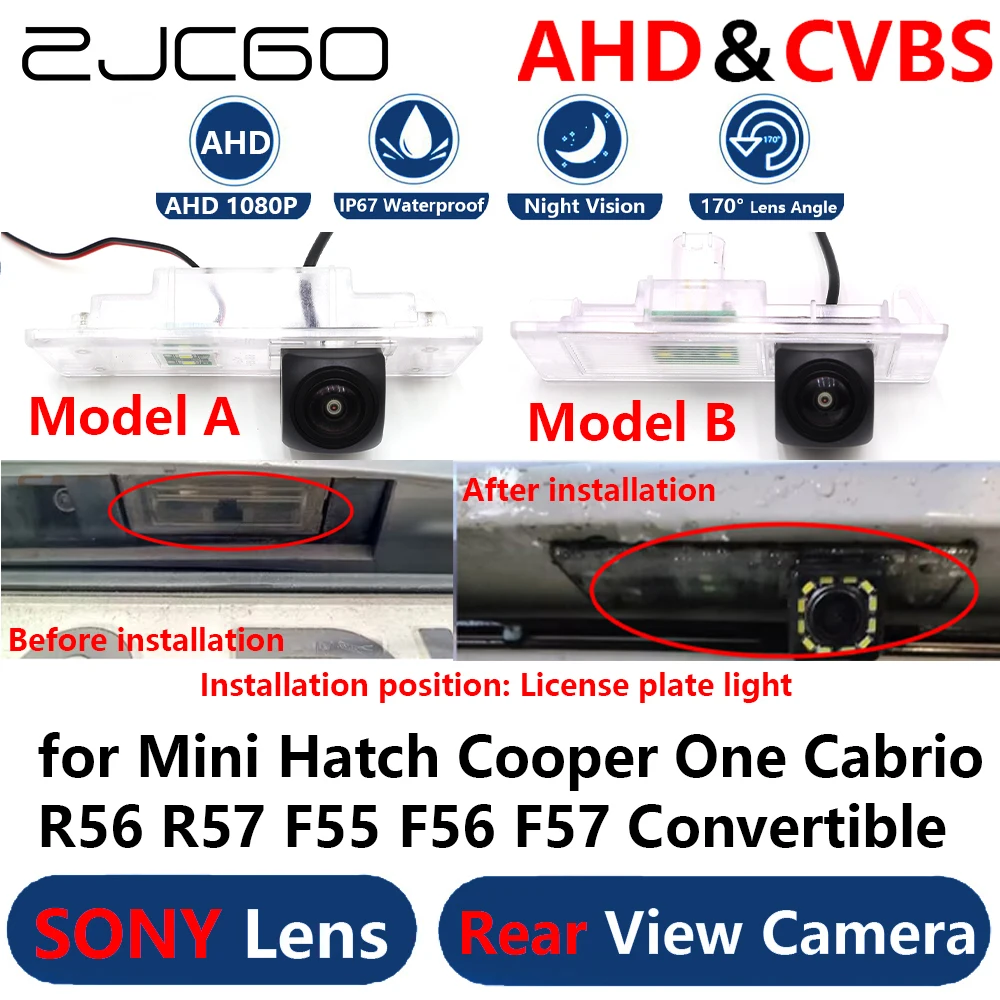 AHD 1080P Parking Backup Reverse Reversing Rear view Camera for Mini Hatch Cooper One Cabrio R56 R57 F55 F56 F57 Convertible