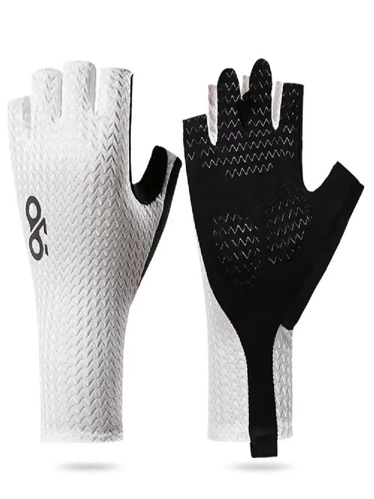 AliExpress NONE Summer Breathable Cycling Gloves Anti-Slip Wear-Resistant Road Bike Glove Shockproof Half Finger Gloves Cooling Sport Gear