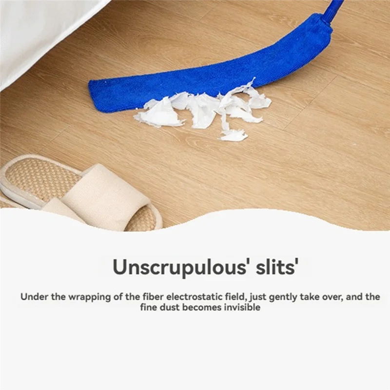 A04R 4-In-1 Extendable Microfiber Duster Extension Rod Ceiling Fan Duster Dust Removal Ceiling Dusting Duster Cleaning Tool