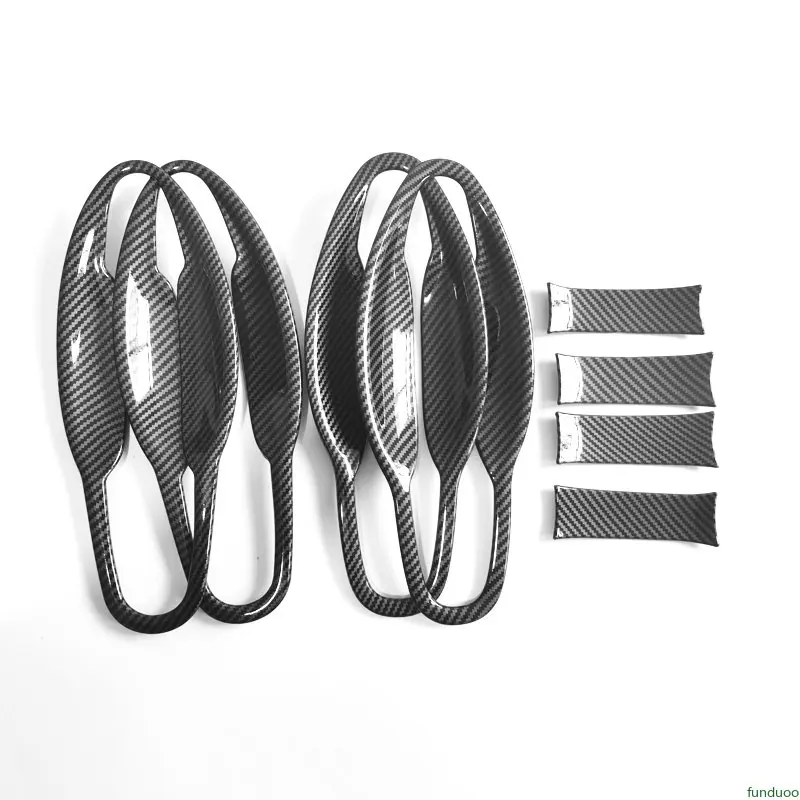 FUNDUOO Carbon Fiber Car Door Handle Covers Bowl Trim for Honda CR-V CRV 2012 2013 2014 2015 2016 Styling Accessories