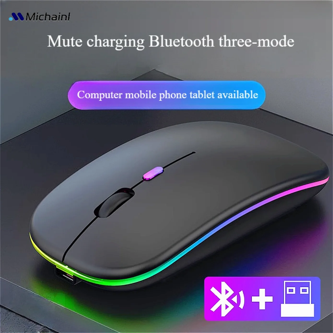 Wireless Mouse For Laptop PC Bluetooth Rechargeable Mouses Wireless Computer Silent Mice LED Backlit Ergonomic Gaming Mouse