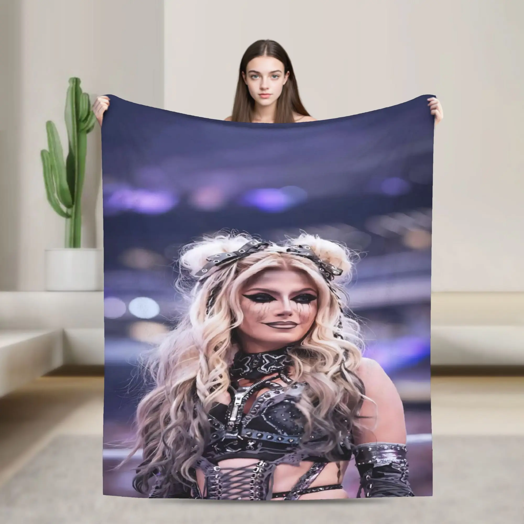 Alexa Bliss wrestler Blanket Multi-size Warm Cozy Fluffy  Throw Blankets for Couch Sofa and Bed