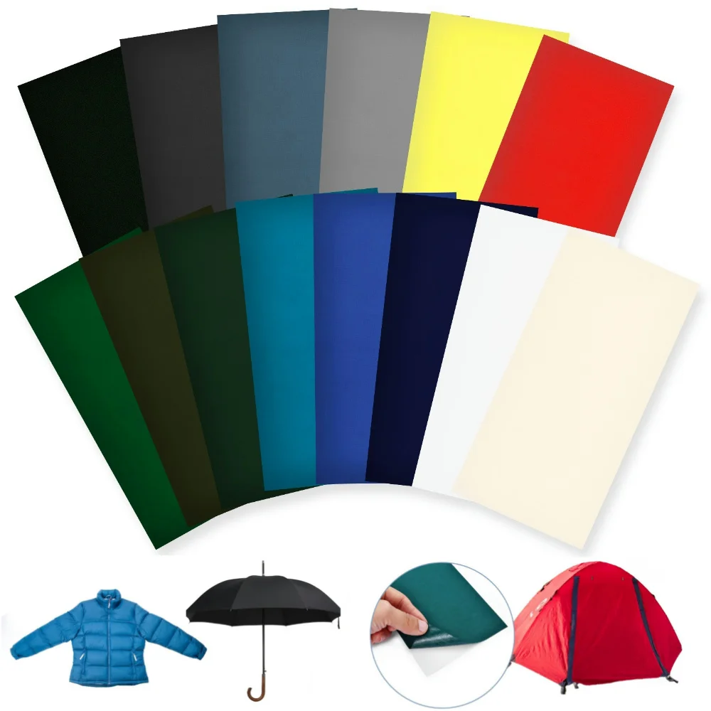 Parches autoadhesivos de 20x10cm para chaquetas, ropa, reparación lavable, impermeable, paraguas, pegatinas de tela para tienda, parche a prueba de