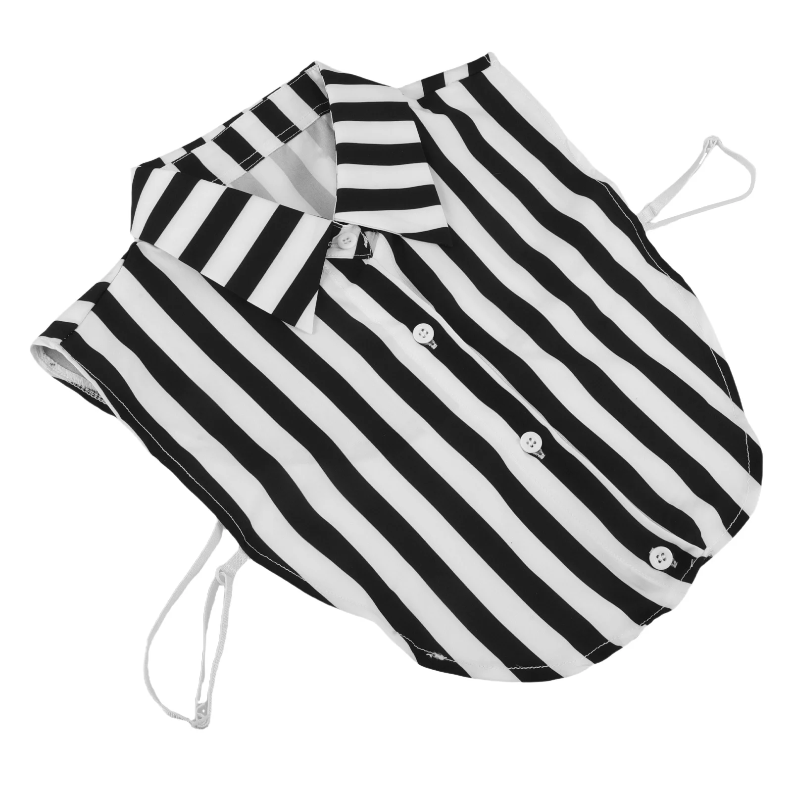 

Women's Striped Fake Collar Detachable Blouse Dickey Stylish Professional Look Easy Pairing Outfit Versatility