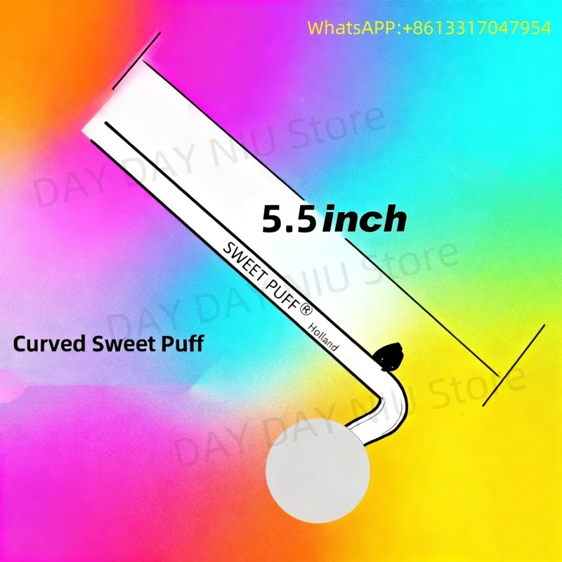 

5.5inch CuRvEd Sweet Puff Coloured Balancer Glass Coffee Juice straws