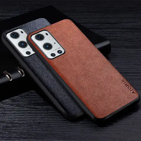 Leather Case For Oneplus 9 Pro Luxury Business Retro Litchi Pattern Protective TPU/PU Back Cover for oneplus 9R 9 pro phone case